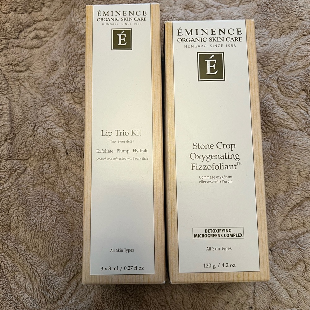 Eminence Lip Trio Kit and Stone Crop Fizzofoliant